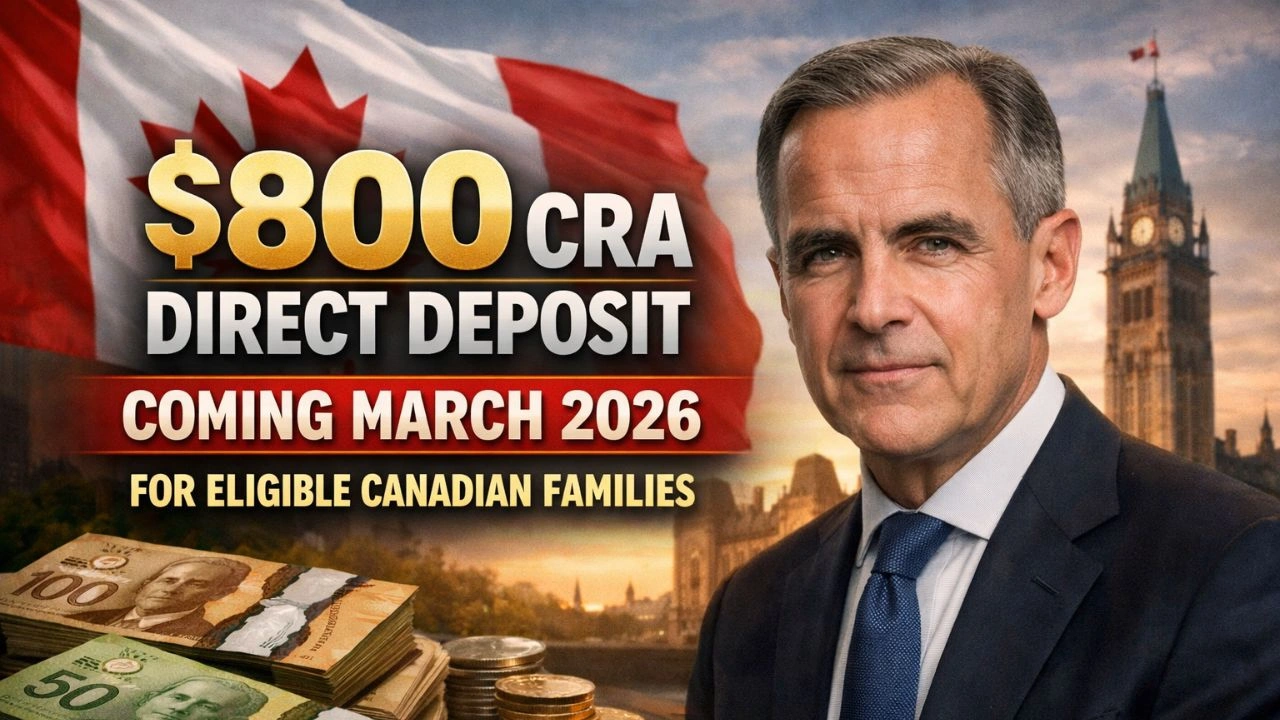 $800 CRA Direct Deposit Coming March 2026 for Eligible Canadian Families