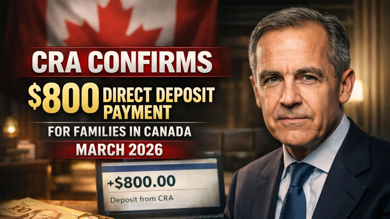 CRA Confirms $800 Direct Deposit Payment for Families in Canada March 2026