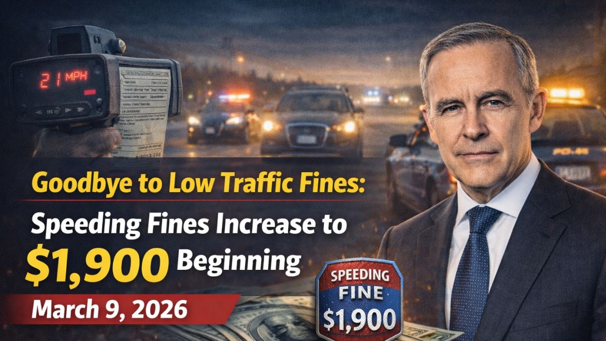 Goodbye to Low Traffic Fines: Speeding Fines Increase to $1,900 Beginning March 9, 2026