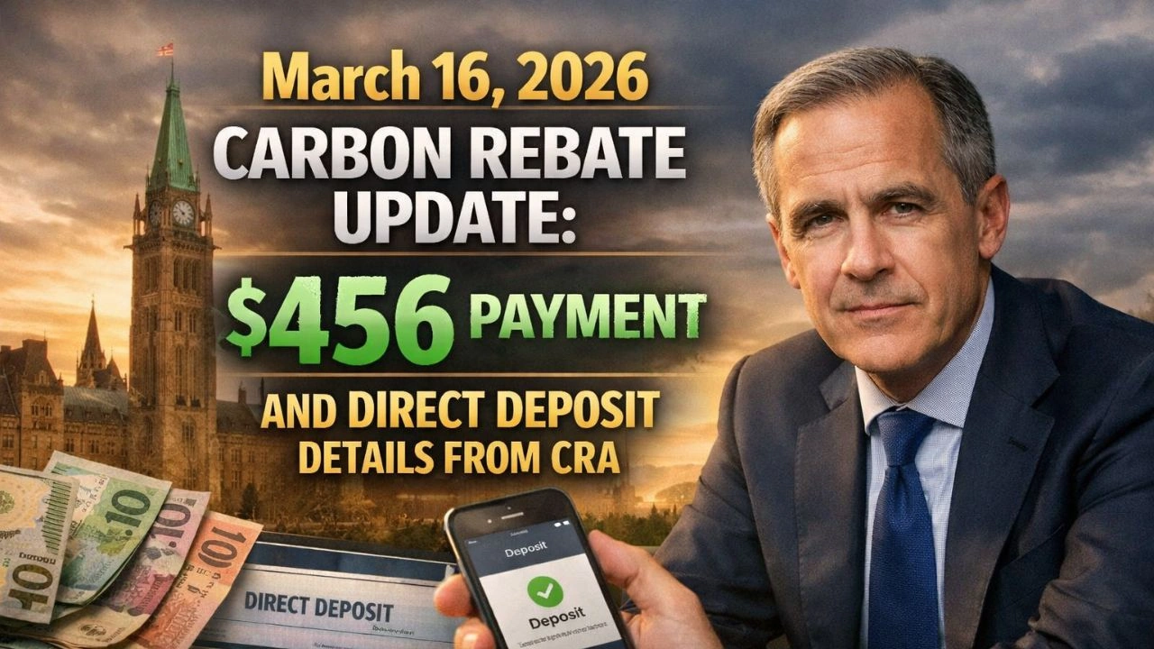 March 16, 2026 Carbon Rebate Update: $456 Payment and Direct Deposit Details From CRA